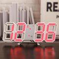 Nordic Digital Alarm Clocks Wall Hanging Watch Snooze Function Table Clock Calendar Thermometer Display Office Electronic Watch - Carbon Cases