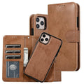 Luxury Leather Removable Case For iPhone Flip Wallet Card Phone Bags Cover - Carbon Cases