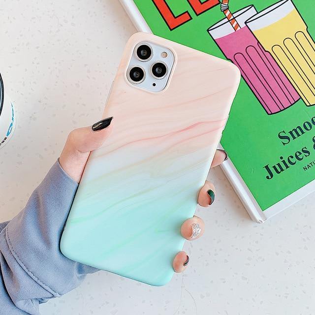 Gradual Marble Phone Case For iPhone - Carbon Cases