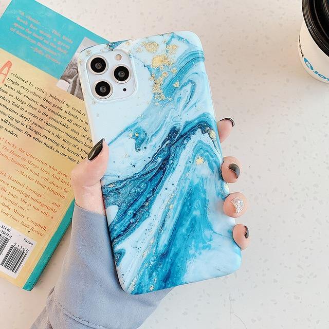 Gradual Marble Phone Case For iPhone - Carbon Cases