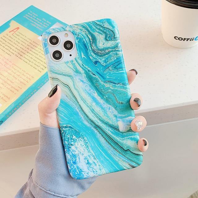 Gradual Marble Phone Case For iPhone - Carbon Cases