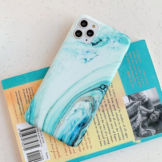 Gradual Marble Phone Case For iPhone - Carbon Cases