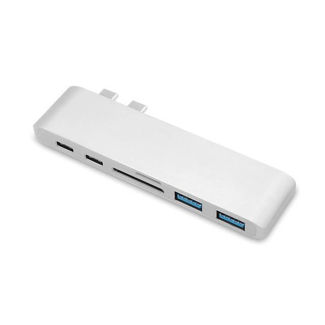 USB C Hub To TF SD Reader Slot Hub 3.0 PD Thunderbolt 3 USB C Hub Adapter - Carbon Cases