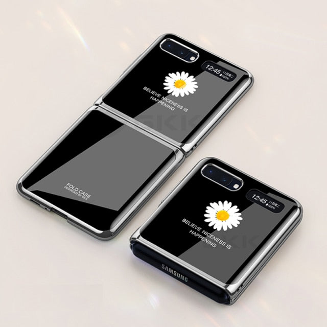 Luxury Plating Tempered Glass Case For Samsung Galaxy Z Fold 2 - Carbon Cases