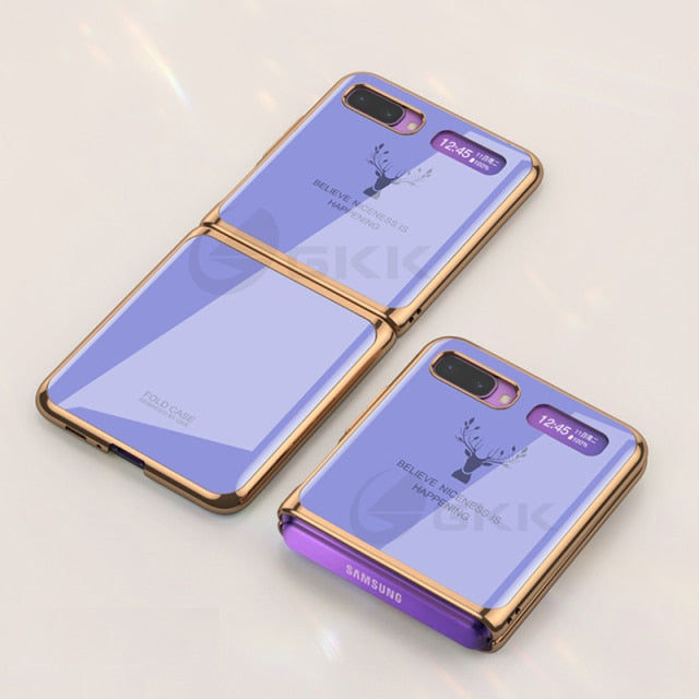 Luxury Plating Tempered Glass Case For Samsung Galaxy Z Fold 2 - Carbon Cases