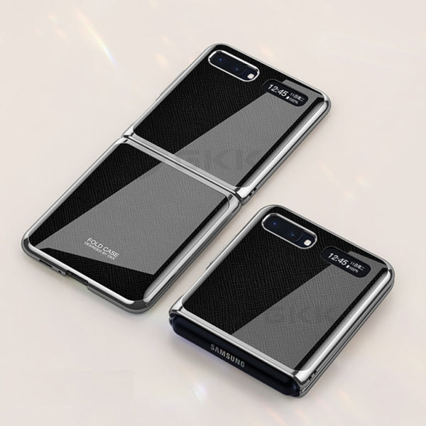 Luxury Plating Tempered Glass Case For Samsung Galaxy Z Fold 2 - Carbon Cases