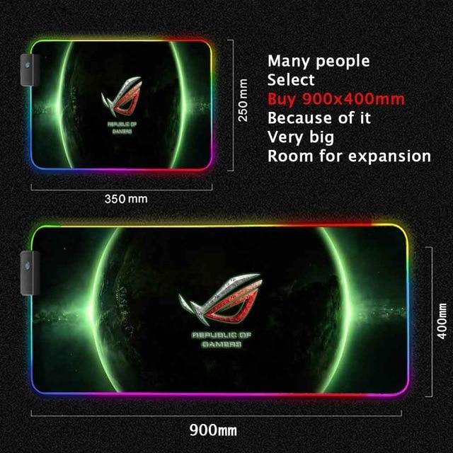 City Asus ROG PC Accessories RGB LED Mouse Pad - Carbon Cases