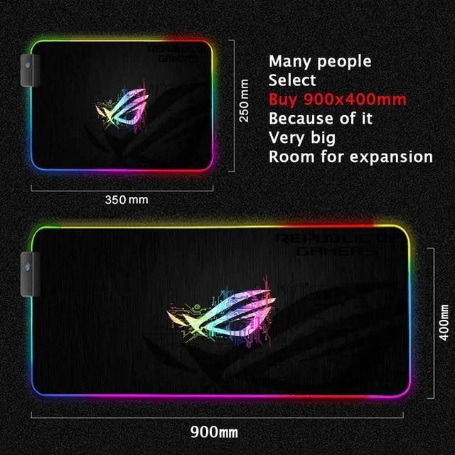 City Asus ROG PC Accessories RGB LED Mouse Pad - Carbon Cases