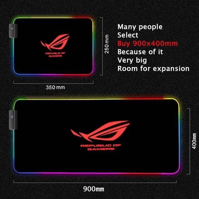 City Asus ROG PC Accessories RGB LED Mouse Pad - Carbon Cases