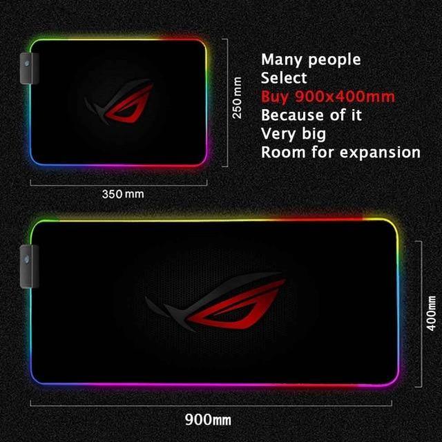 City Asus ROG PC Accessories RGB LED Mouse Pad - Carbon Cases