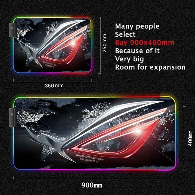 City Asus ROG PC Accessories RGB LED Mouse Pad - Carbon Cases