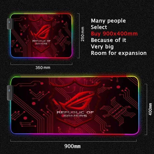 City Asus ROG PC Accessories RGB LED Mouse Pad - Carbon Cases