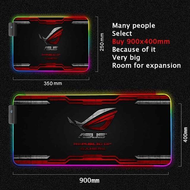 City Asus ROG PC Accessories RGB LED Mouse Pad - Carbon Cases