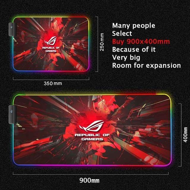 City Asus ROG PC Accessories RGB LED Mouse Pad - Carbon Cases