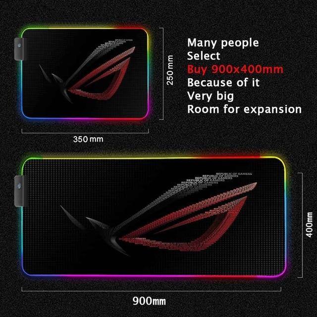 City Asus ROG PC Accessories RGB LED Mouse Pad - Carbon Cases