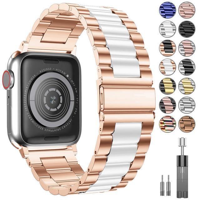 Stainless Steel Wristband Bracelet For Apple Watch - Carbon Cases