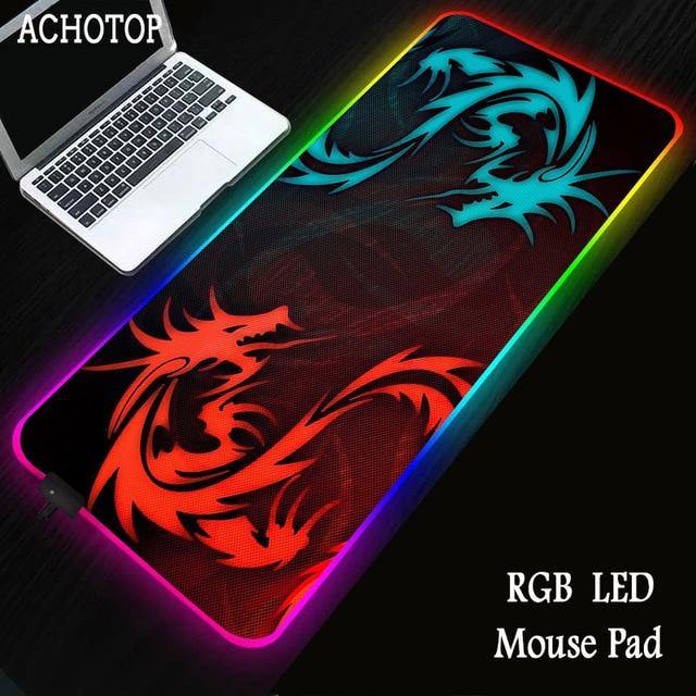 Red Dragon MSI RGB Gaming Large Mouse Pad - Carbon Cases