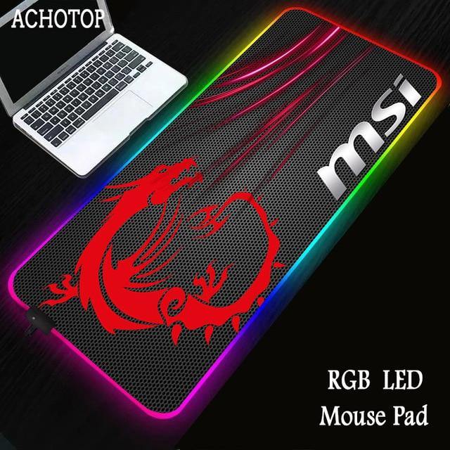 Red Dragon MSI RGB Gaming Large Mouse Pad - Carbon Cases