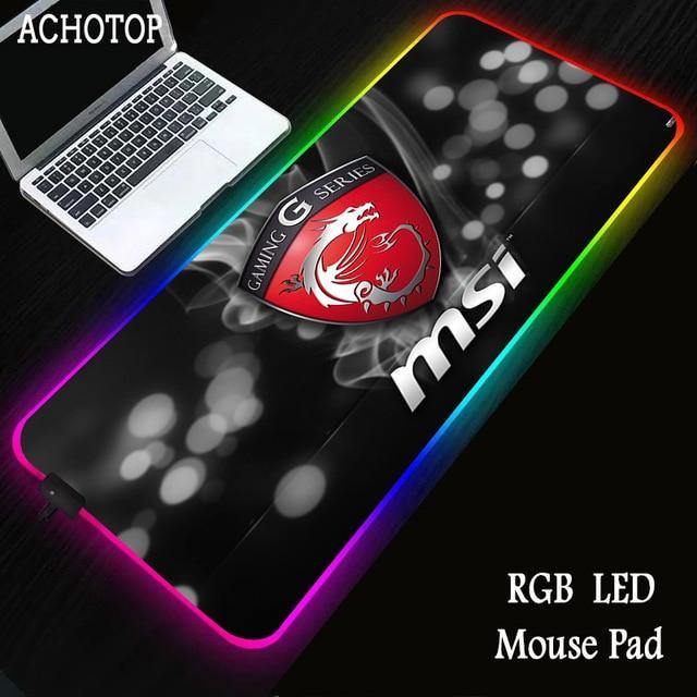 Red Dragon MSI RGB Gaming Large Mouse Pad - Carbon Cases