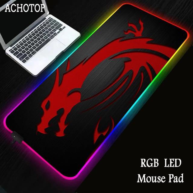 Red Dragon MSI RGB Gaming Large Mouse Pad - Carbon Cases