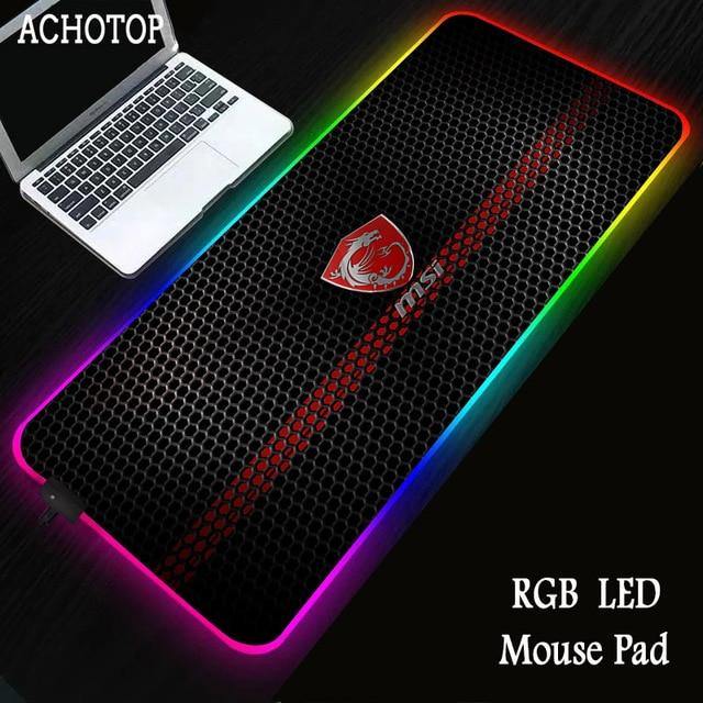 Red Dragon MSI RGB Gaming Large Mouse Pad - Carbon Cases