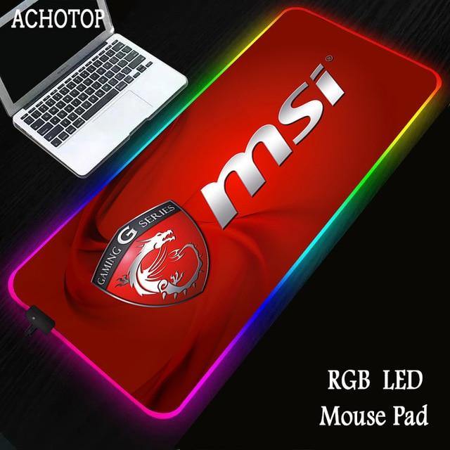 Red Dragon MSI RGB Gaming Large Mouse Pad - Carbon Cases