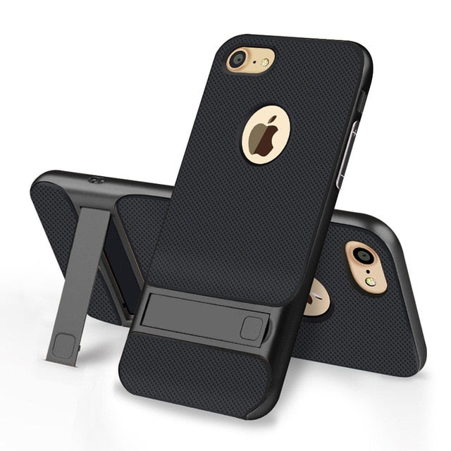 Stand Case Cover For Apple iPhone - Carbon Cases