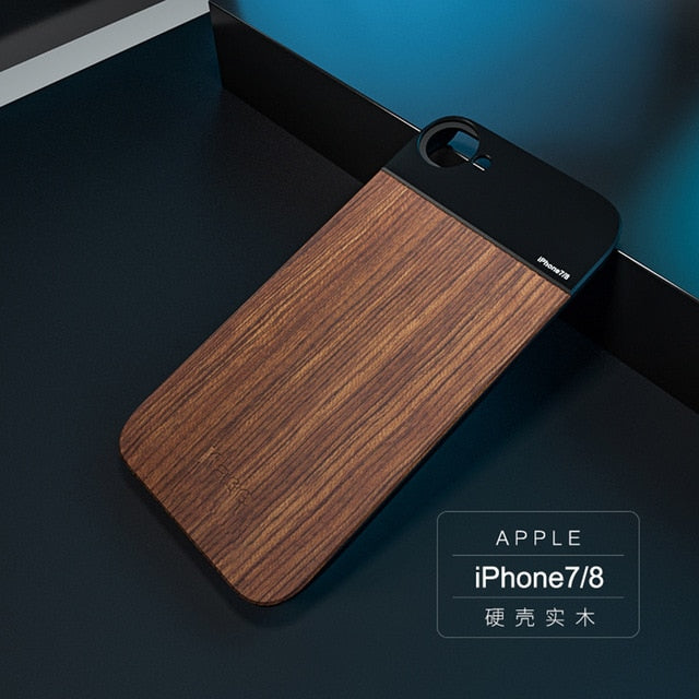 Mobile Phone Lens Wooden Case Holder for iPhone - Carbon Cases