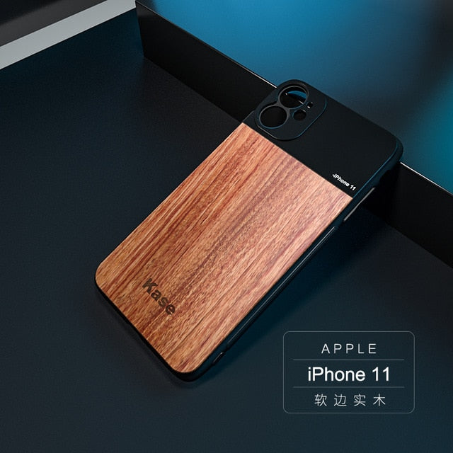 Mobile Phone Lens Wooden Case Holder for iPhone - Carbon Cases