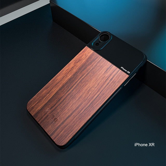 Mobile Phone Lens Wooden Case Holder for iPhone - Carbon Cases