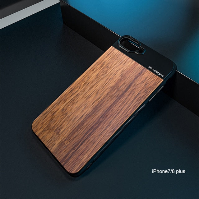 Mobile Phone Lens Wooden Case Holder for iPhone - Carbon Cases