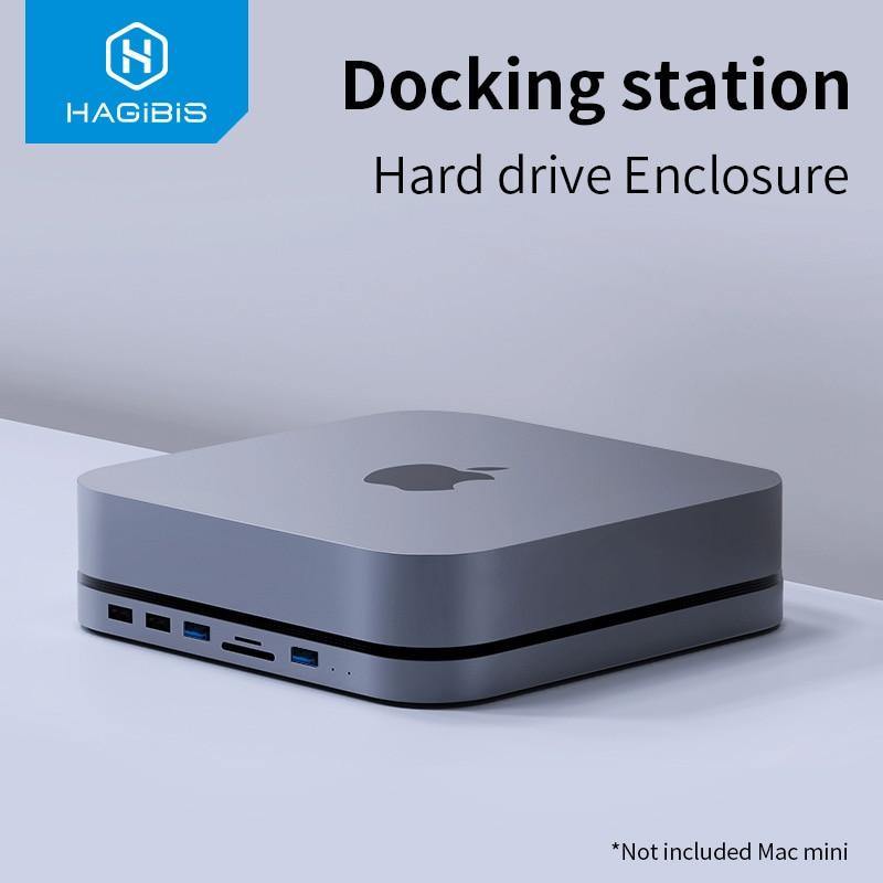 USB-C Hub with SATA Hard Drive Enclosure For Mac Mini - Carbon Cases