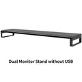 Aluminium Dual Monitor Stand Holder Metal Riser with USB 3.0 Hub Ports Support - Carbon Cases