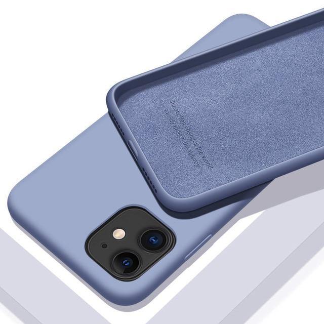 Luxury Original Liquid Silicone Soft Cover For iPhone - Carbon Cases