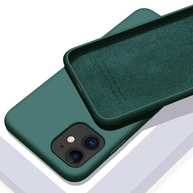 Luxury Original Liquid Silicone Soft Cover For iPhone - Carbon Cases