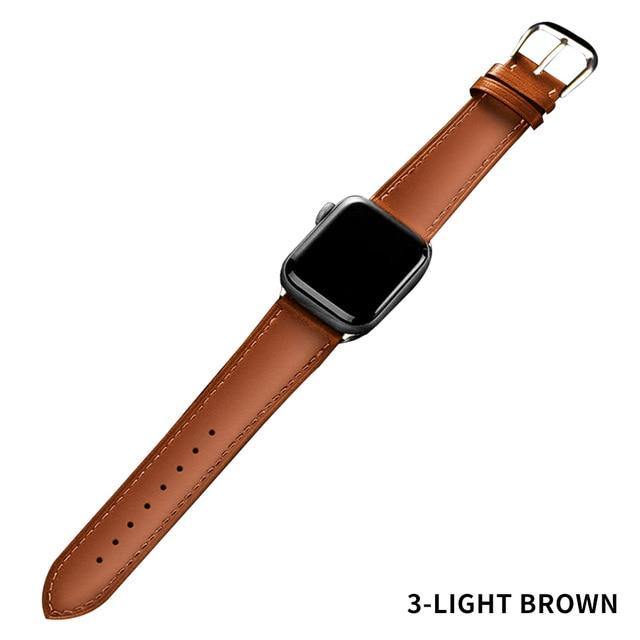 Casual Leather Band Loop Strap For Apple Watch - Carbon Cases