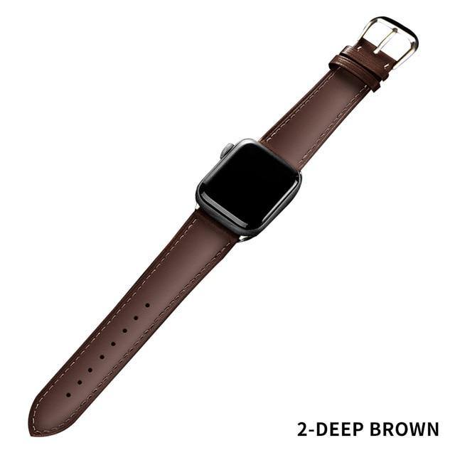 Casual Leather Band Loop Strap For Apple Watch - Carbon Cases