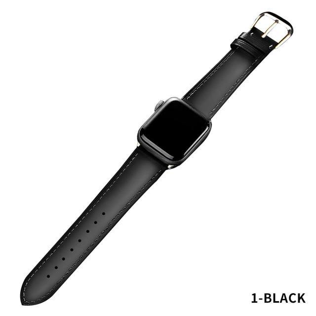 Casual Leather Band Loop Strap For Apple Watch - Carbon Cases