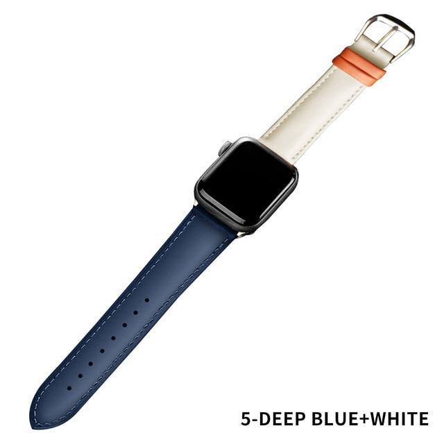 Casual Leather Band Loop Strap For Apple Watch - Carbon Cases