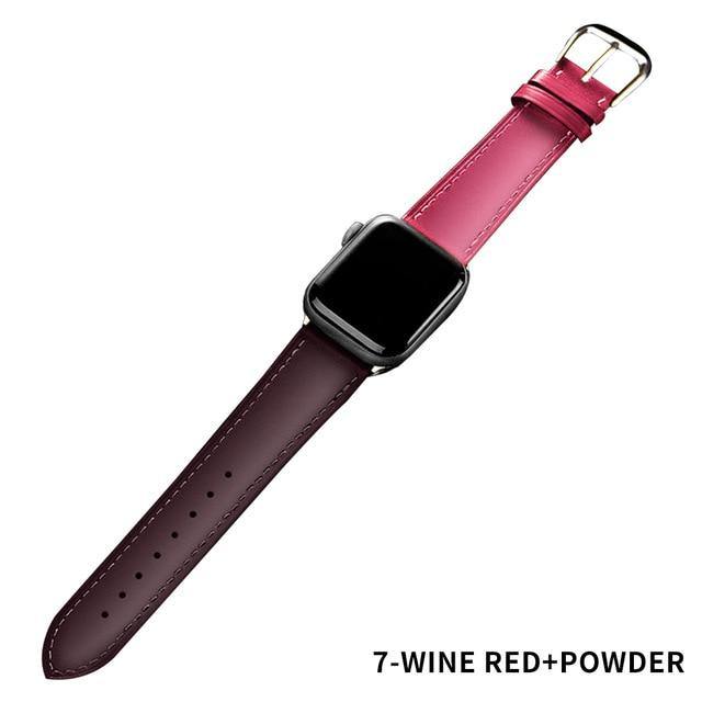 Casual Leather Band Loop Strap For Apple Watch - Carbon Cases