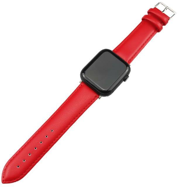 Casual Leather Band Loop Strap For Apple Watch - Carbon Cases