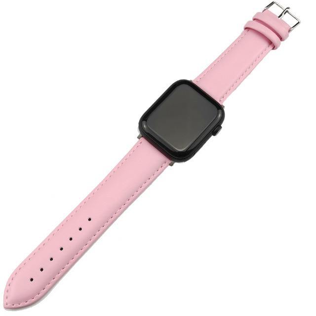 Casual Leather Band Loop Strap For Apple Watch - Carbon Cases