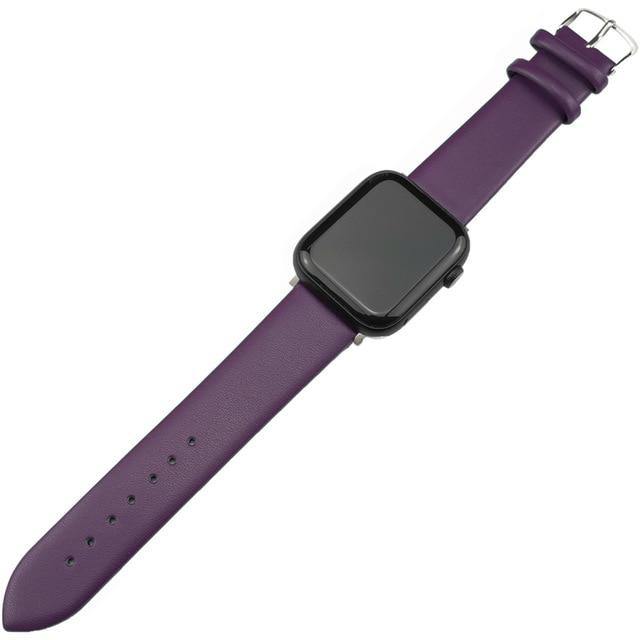 Casual Leather Band Loop Strap For Apple Watch - Carbon Cases