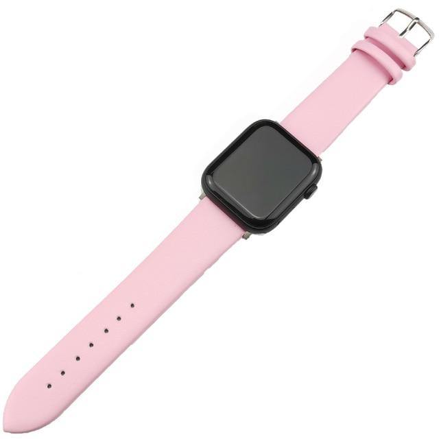 Casual Leather Band Loop Strap For Apple Watch - Carbon Cases