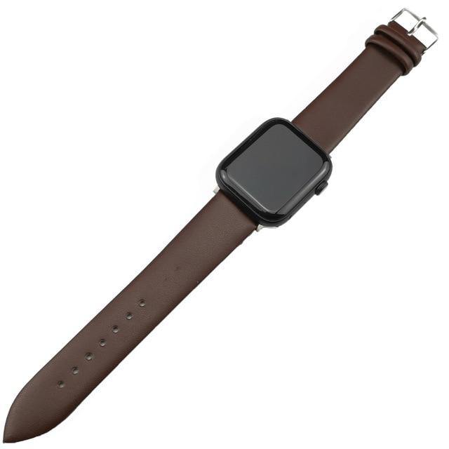 Casual Leather Band Loop Strap For Apple Watch - Carbon Cases