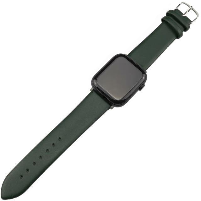 Casual Leather Band Loop Strap For Apple Watch - Carbon Cases