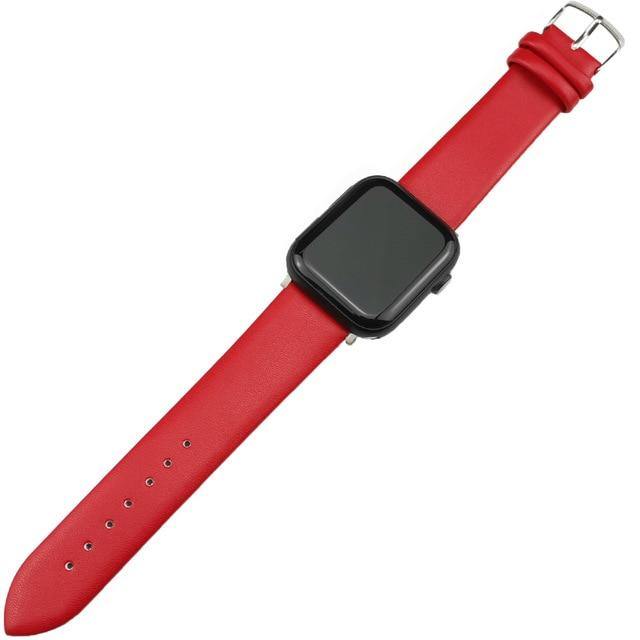 Casual Leather Band Loop Strap For Apple Watch - Carbon Cases