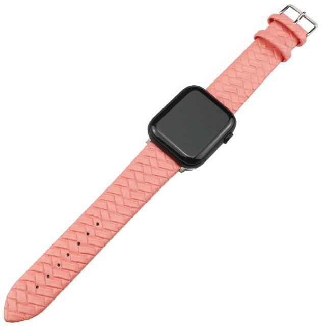 Casual Leather Band Loop Strap For Apple Watch - Carbon Cases