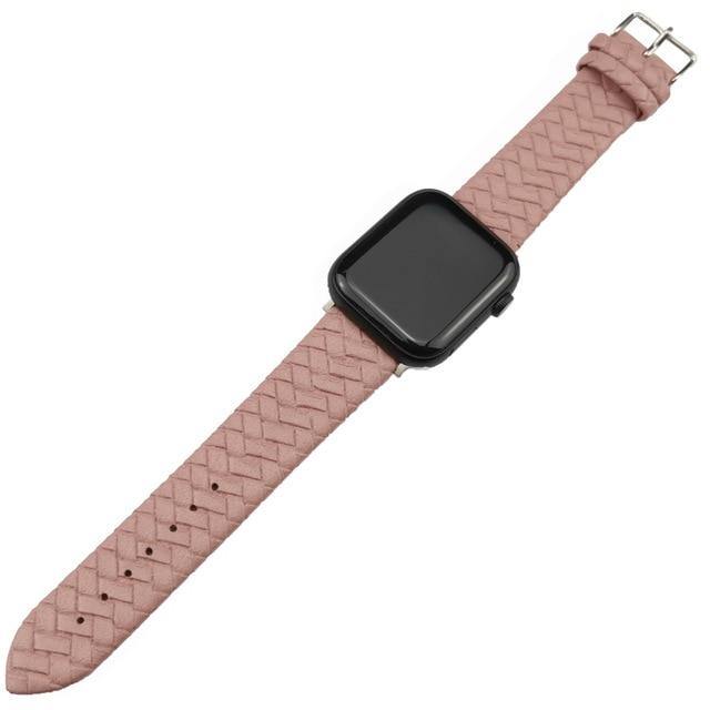 Casual Leather Band Loop Strap For Apple Watch - Carbon Cases