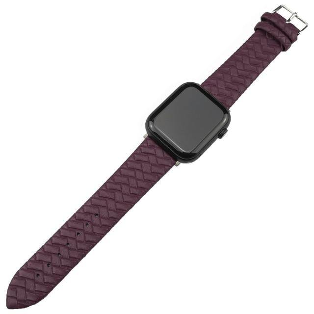 Casual Leather Band Loop Strap For Apple Watch - Carbon Cases